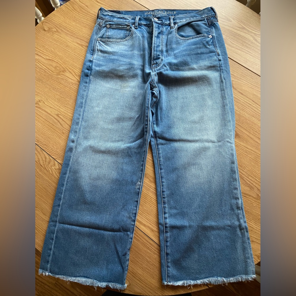 American Eagle Crop Wide Leg Jeans